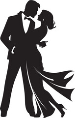 Ballroom Beauty Dance Logo Icon Glide and Grace Iconic Couple Mark