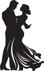 Graceful Glide Iconic Couple Mark Melodic Movement Couple Logo Symbol