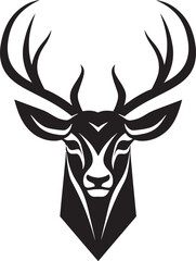 Royal Trophy Deer Head Logo Design Sculpted Elegance Iconic Deer Image
