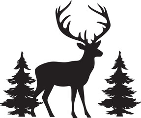 Sovereign Stance Iconic Deer Symbol Royal Trophy Deer Head Logo Design