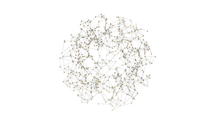 network shape. Abstract 3D render
