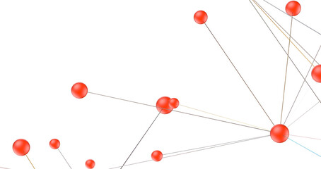 network shape. Abstract 3D render