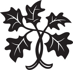 Naklejka premium Flourishing Fusion Ivy Oak Symbol Organic Overlap Ivy Oak Logo Icon