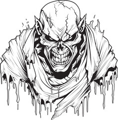 Nightmare Incarnate Creepy Lineart Entity Symbol Infernal Glyph Evil Lineart Monstrosity Design