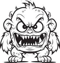 Dark Abomination Terrifying Lineart Fiend Image Dreadful Glyph Thick Lineart Monster Icon