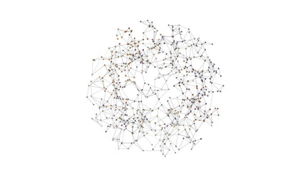 Motion of digital data flow. Communication and technology network concept with moving lines and dots
