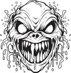Obsidian Nightmare Evil Lineart Entity Symbol Shadowed Malice Lineart Monstrosity Design
