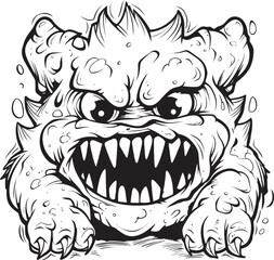 Shadowed Malice Lineart Monstrosity Design Sinister Specter Dark Lineart Monster Image