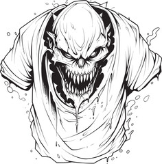 Creeping Dread Creepy Lineart Monster Illustration Obsidian Nightmare Evil Lineart Entity Symbol