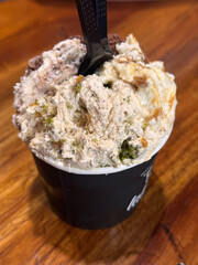 gelato ice cream in paper cup