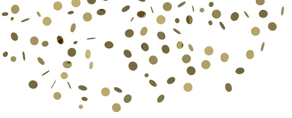 Shimmering Bliss: Mesmeric 3D Illustration Depicting Glistening Gold Confetti