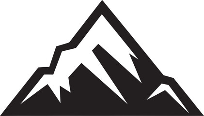 Ethereal Peaks Mountain Vector Illustration Rugged Splendor Iconic Mountain Image