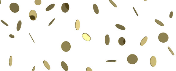 Shimmering Bliss: Mesmeric 3D Illustration Depicting Glistening Gold Confetti