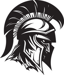 Valors Crest Spartan Helmet Vector Icon Emblem of Bravery Spartan Helmet Symbol