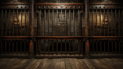 Detail Shot of Prison Bars Capturing the Essence of Confinement and Limitation