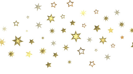 Galactic Christmas Descent: Enthralling 3D Illustration of Falling Holiday Stars from the Cosmos