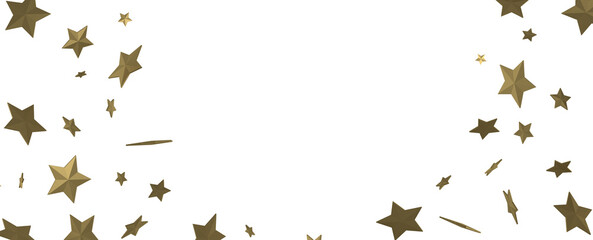 Holiday Stardust Rain: Brilliant 3D Illustration Showcasing Descending Christmas Stars