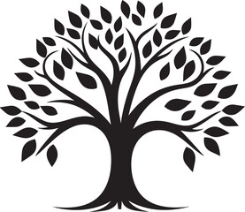 Verdant Legacy Iconic Tree Logo Icon Grove Guardian Tree Icon Mark