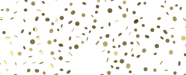 Shimmering Bliss: Mesmeric 3D Illustration Depicting Glistening Gold Confetti