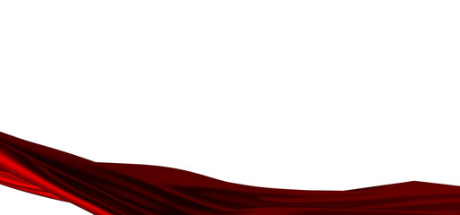 Obraz na płótnie Canvas Smooth elegant red cloth isolated on white background