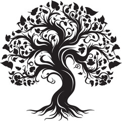 Canopy Essence Tree Emblem Design Verdant Legacy Iconic Tree Logo Icon