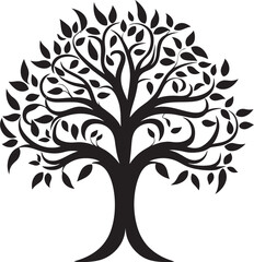 Natures Sentinel Iconic Tree Illustration Sylvan Splendor Tree Iconic Image