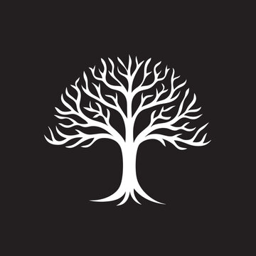 Silent Sentinels Tree Iconic Image Rooted Legacy Tree Vector Icon