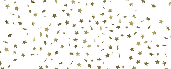 Holiday golden decoration, glitter frame isolated -