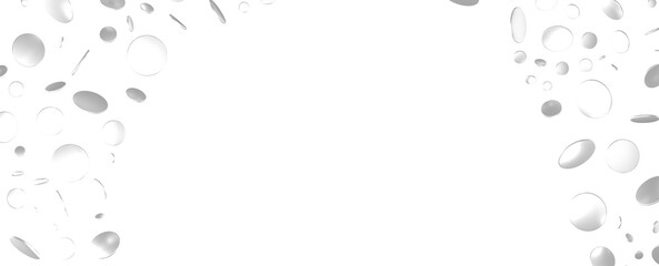 Glittering silver  confetti png. Glittering silver  confetti falls from above on transparent background. Celebrate festivals.