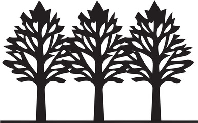 Eternal Growth Tree Vector Icon Forest Harmony Tree Icon Symbol