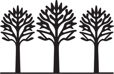 Symbolic Tree Crest Vector Icon Rooted Elegance Logo Vector Design