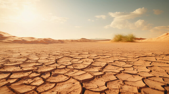 Close-Up of Desert Sand Showcasing Intense Heat and Dryness
