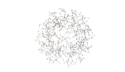 Motion of digital data flow. Communication and technology network concept with moving lines and dots