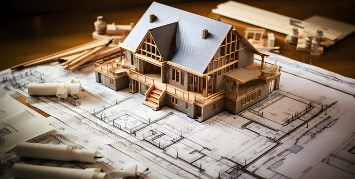 Constructing a house based on blueprints is an important aspect of the construction project,