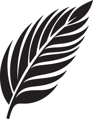 Obraz premium TropicWhisper Subtle Leaf Icon LeafyLuxe Elegant Vector Design