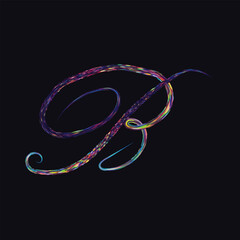 Creative Design vector Font of twisted Ribbon for Title, Header, Lettering, Logo, letter design art, A to Z alphabet colorful, 3d A to Z alphabet colorful,3d Letters