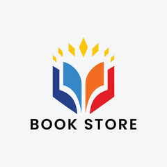 Fototapeta na wymiar book publisher store logo design vector