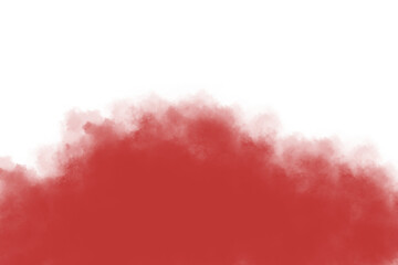 red smoke . red fog on transparent background
