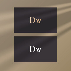 Dw logo design vector image