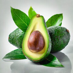Culinary Delight: Perfectly Ripe Avocado with Greens