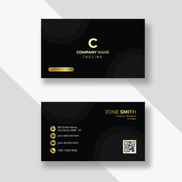 Double-sided creative business card template. Portrait and landscape orientation. Horizontal and vertical layout. Vector illustration 