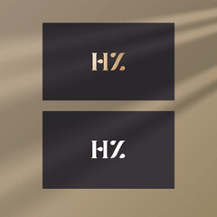 HZ logo design vector image