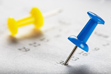 Important date and calendar appointment. pin on calendar.