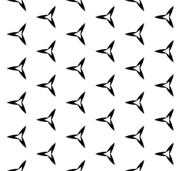 Black and white seamless abstract pattern. Background and backdrop. Grayscale ornamental design. Mosaic ornaments. Vector graphic illustration. EPS10.