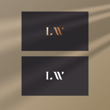 LW logo design vector image