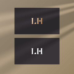 LH logo design vector image