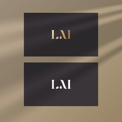 Naklejka na ściany i meble LM logo design vector image