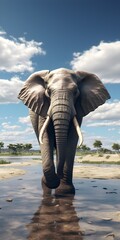 Realistic Elephant Illustration