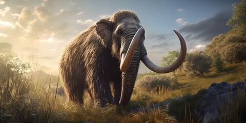 Realistic Mammoth Illustration
