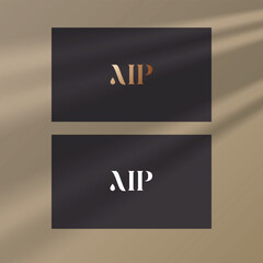 MP logo design vector image
